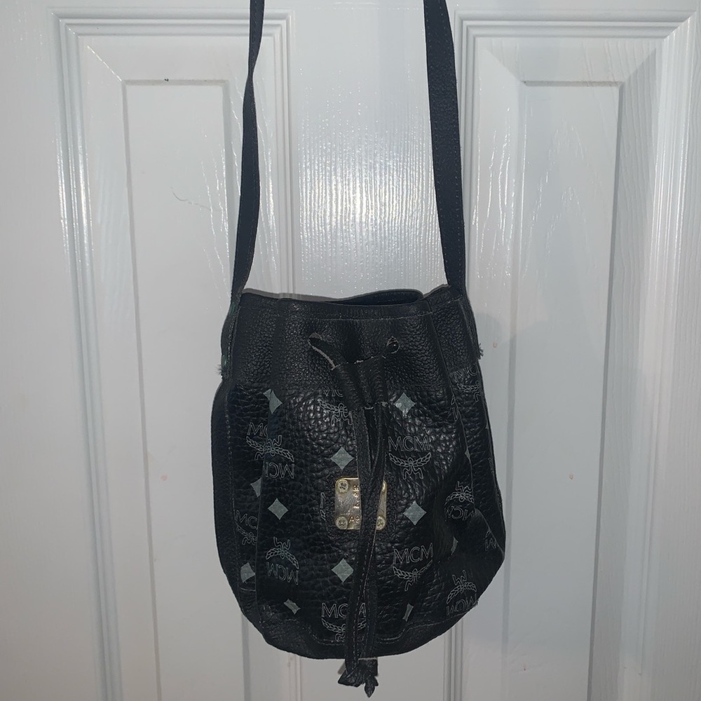 Authentic MCM drawstring shoulder bag